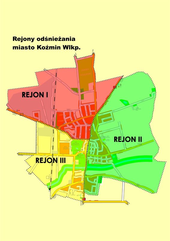 Rejony odsniezanmia Kozmin Wlkp. 