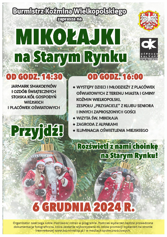 Zaproszenie na Mikołajki na Starym Rynku  