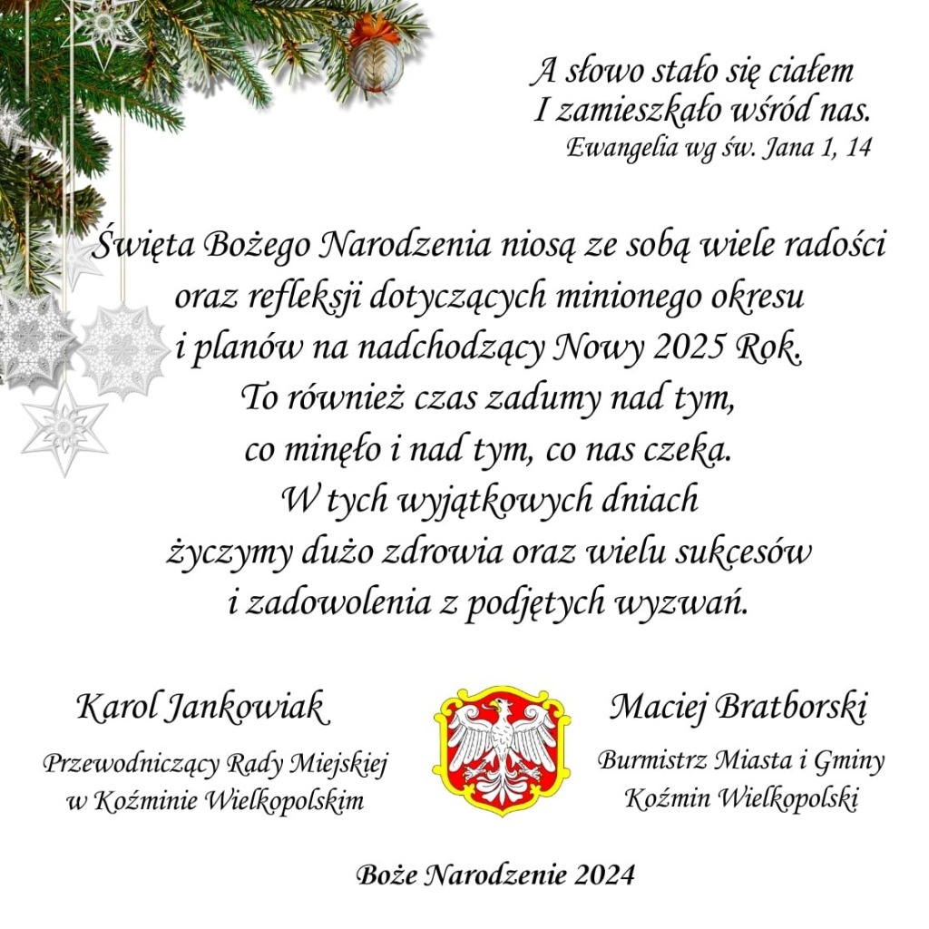 Życzenia na Boże Narodzenie 