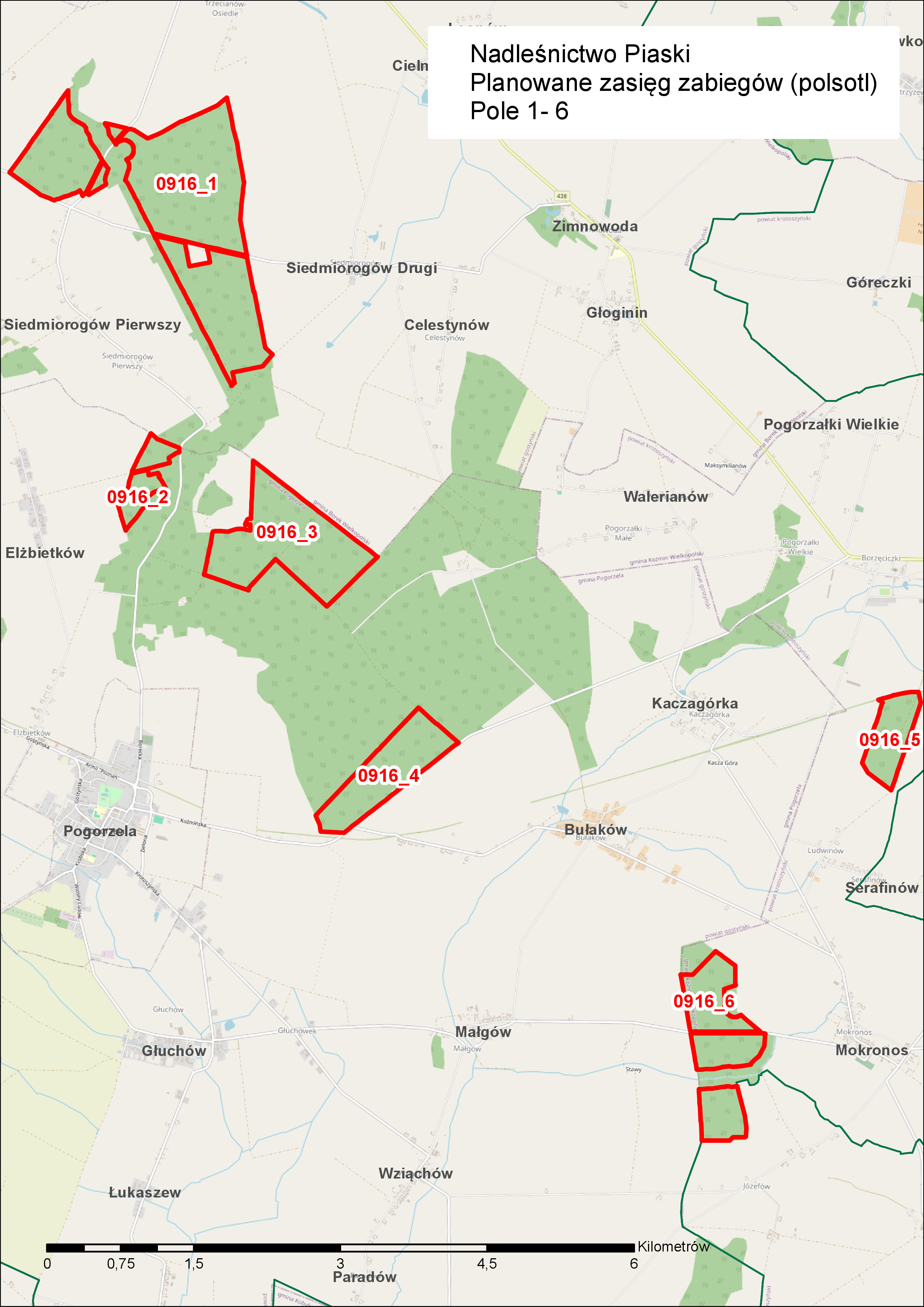 Zal. 1. Mapa pol zabiegowych