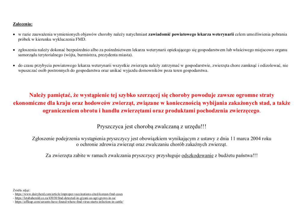 Informacja GLW nt pryszczycy 2