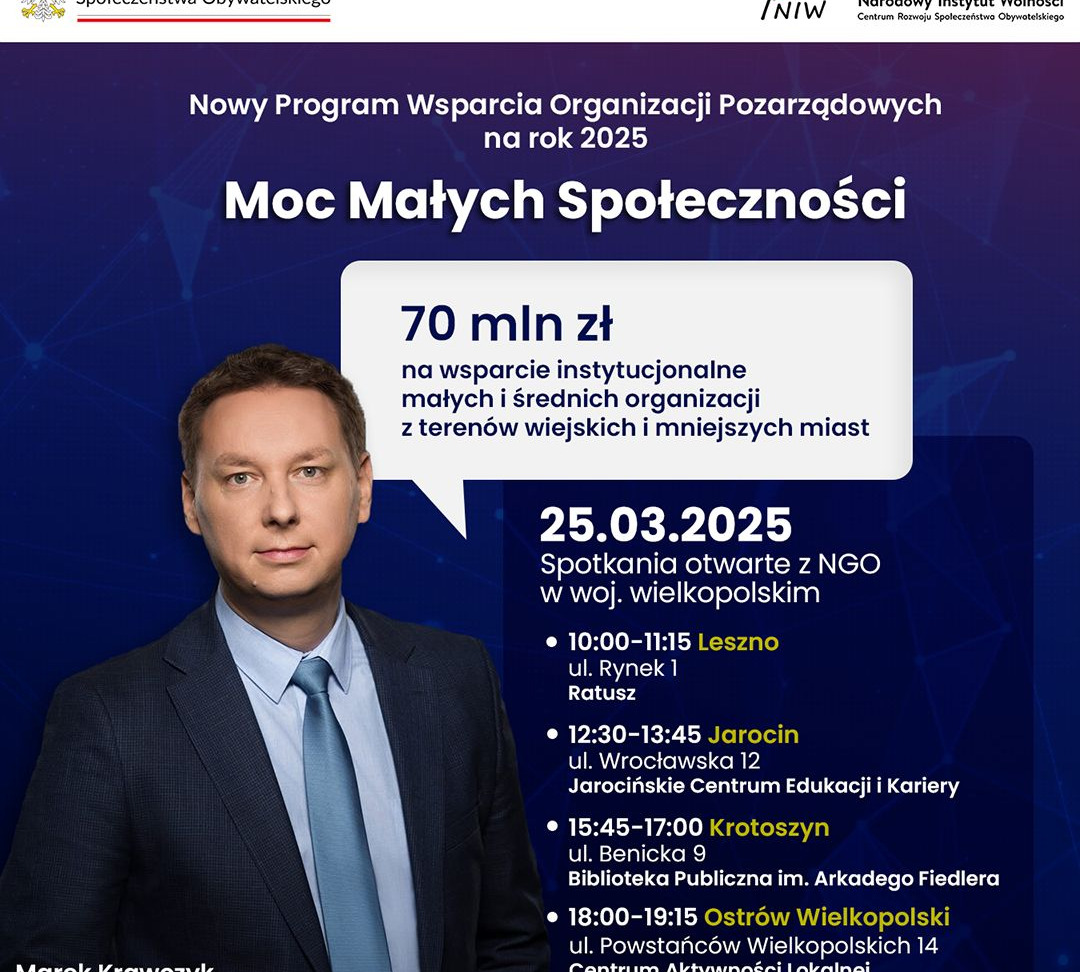 Rządowy Programu Wsparcia Organizacji Pozarządowych - spotkanie informacyjne  