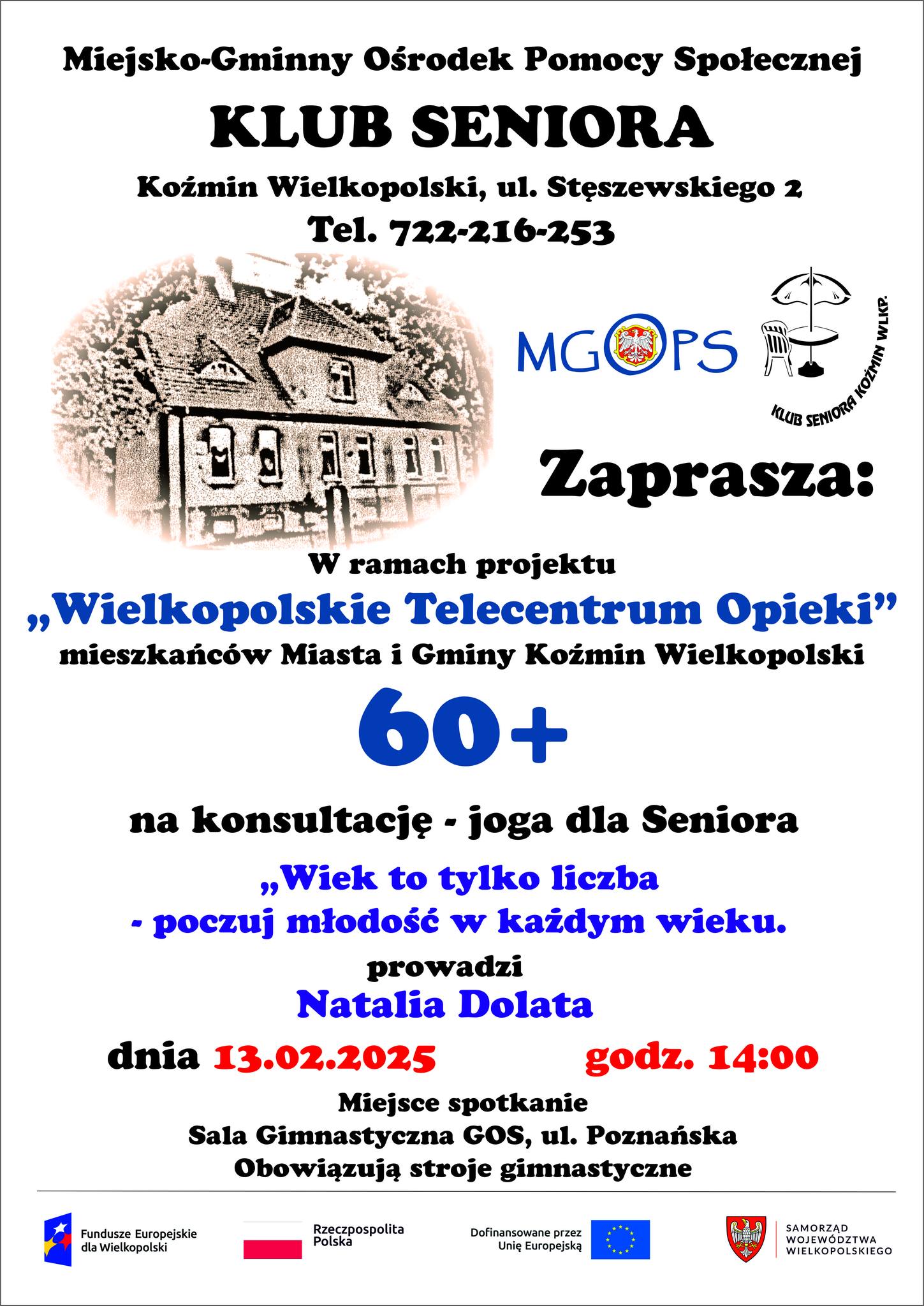  Joga dla seniora - zaproszenie na konsultacje 