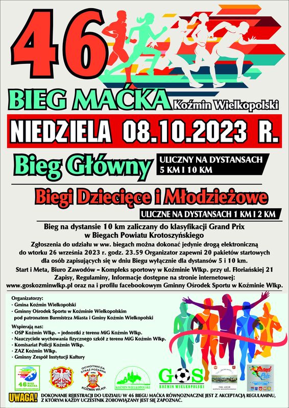 Zmiany w organizacji ruchu w związku z 46.Biegiem Maćka